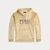 Ralph Lauren Plush Velour Sleep Hoodie In Gold