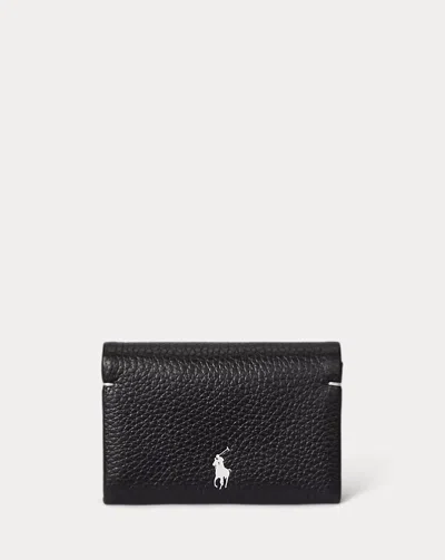 Ralph Lauren Ply Flp Cc Card Case Small In Black