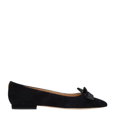 Polo Ralph Lauren Pointed Ballet Shoes In Black
