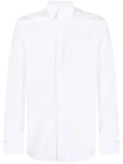 Ralph Lauren Pointed-collar Long-sleeve Shirt In White