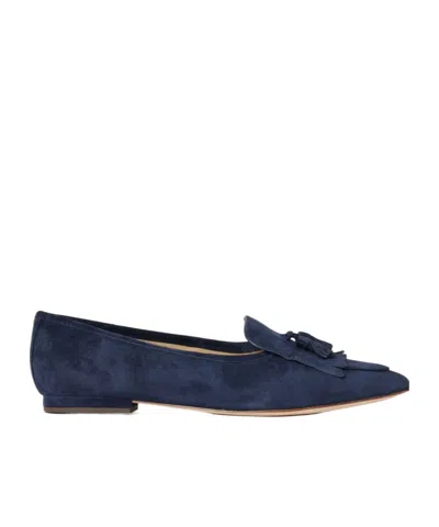 Ralph Lauren Pointed Tassel-detail Pumps In Blue