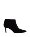 Ralph Lauren Pointed Toe Ankle Boots In Black