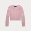 Ralph Lauren Kids' Pointelle-knit Cotton Cardigan In Pink