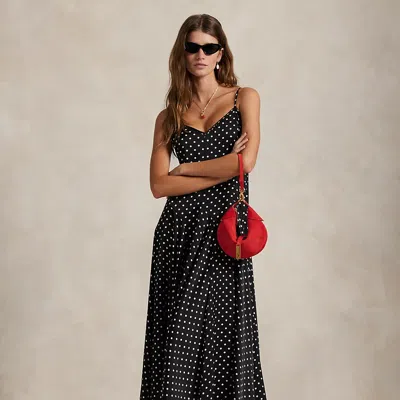 Ralph Lauren Polka-dot Satin Dress