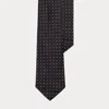 Polo Ralph Lauren Polka-dot Silk Repp Narrow Tie In Black/white