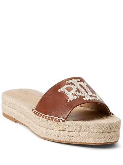 Ralph Lauren Polly Embroidered Platform Espadrilles
