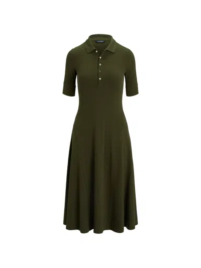 Ralph Lauren Polo A-line Midi Dress In Green