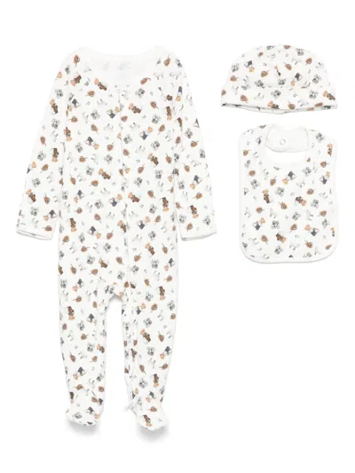 Polo Ralph Lauren Polo Bear Babygrow Set In White