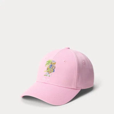Ralph Lauren Polo Bear Ball Cap In Light Pink