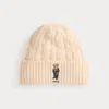 Ralph Lauren Polo Bear Cable Wool-blend Beanie In White