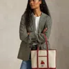 Ralph Lauren Polo Bear Canvas Small Shopper Tote