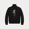 Ralph Lauren Polo Bear Cashmere Turtleneck Sweater In Black