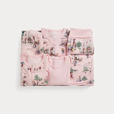 Ralph Lauren Babies'  Polo Bear Cotton 6-piece Gift Set In Multi