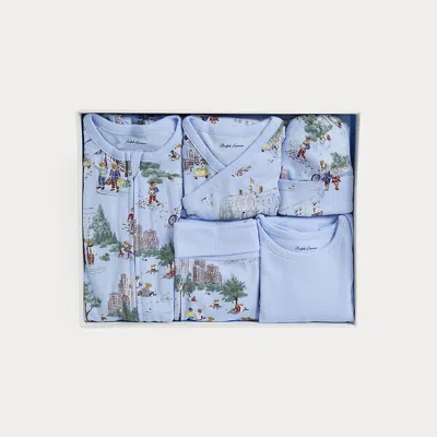 Ralph Lauren Babies'  Polo Bear Cotton 6-piece Gift Set In Multi