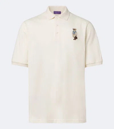 Ralph Lauren Polo Bear Cotton And Cashmere Piqué Polo Shirt In Multi