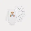 Ralph Lauren Assorted 2-pack Cotton Bodysuits In White