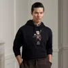 Ralph Lauren Polo Bear Cotton-cashmere Fleece Hoodie In Blue