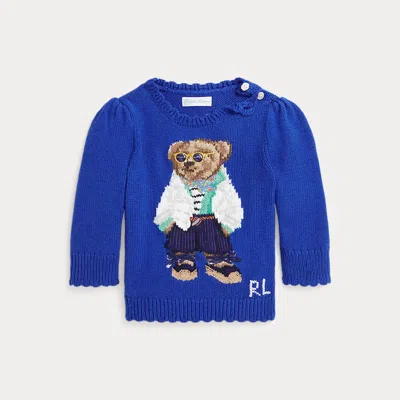 Ralph Lauren Kids' Polo Bear Cotton-cashmere Jumper In Brown