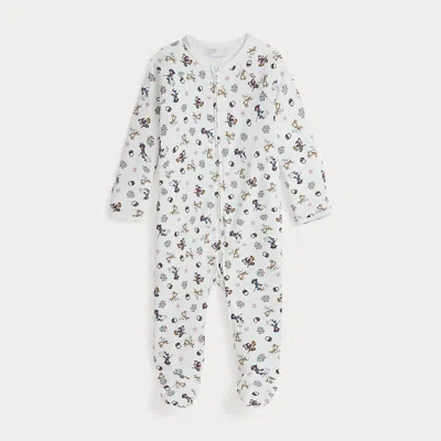 Polo Ralph Lauren Babies' Polo Bear Cotton Footed Coverall In Girl Bear