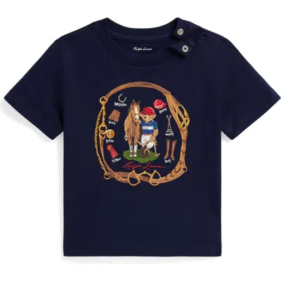 RALPH LAUREN RALPH LAUREN POLO BEAR COTTON GRAPHIC T-SHIRT
