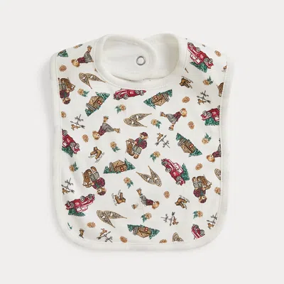 Ralph Lauren Babies'  Polo Bear Cotton Interlock Bib In Multi
