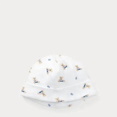 Ralph Lauren Babies' Polo Bear Cotton Interlock Hat In White