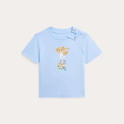 Ralph Lauren Kids' Polo Bear Cotton Jersey T-shirt In Blue