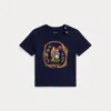 Ralph Lauren Polo Bear Cotton Jersey Tee In Blue