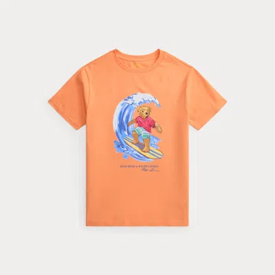 Ralph Lauren Kids' Polo Bear Cotton Jersey Tee In Poppy In Red