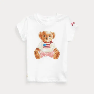 Ralph Lauren Baby Girls Bear T-shirt In White