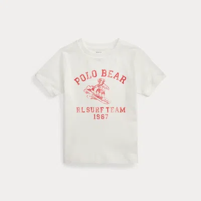 Ralph Lauren Kids' Polo Bear Cotton Jersey Tee In White