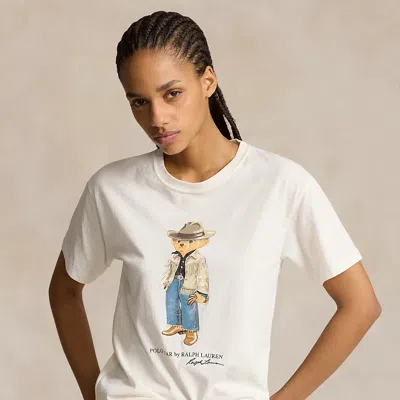 Polo Ralph Lauren Polo Bear Cotton Jersey T-shirt In White