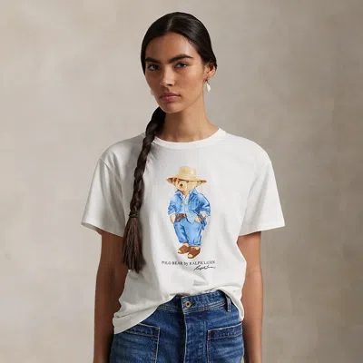 Polo Ralph Lauren Polo Bear Cotton Jersey Tee In Nevis