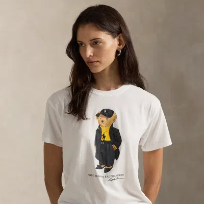 Ralph Lauren Polo Bear Cotton Jersey Tee In White