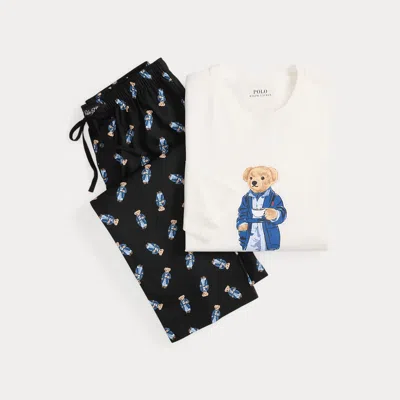 Ralph Lauren Polo Bear Cotton Sleep Set In Multi