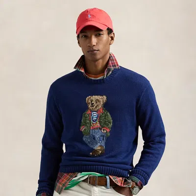 Polo Ralph Lauren Polo Bear Cotton Sweater In Cr24 Freshwater Tahiti Bear