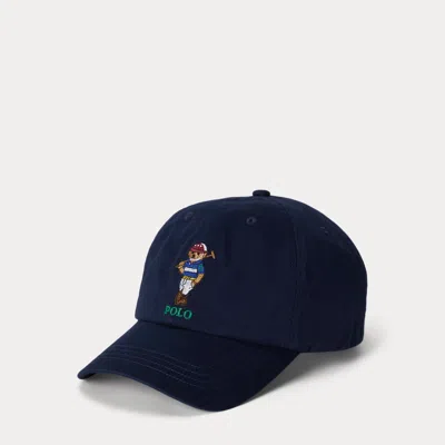 Ralph Lauren Kids' Polo Bear Cotton Twill Ball Cap In Newport Navy In Blue