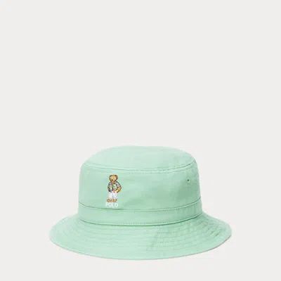 Ralph Lauren Kids' Polo Bear Cotton Twill Bucket Hat In Green