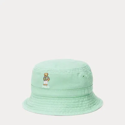 Ralph Lauren Babies' Polo Bear Cotton Twill Bucket Hat In Green