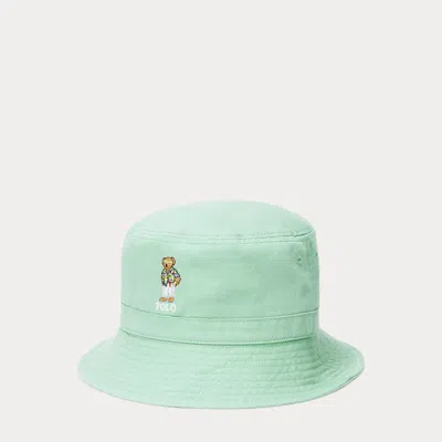 Ralph Lauren Kids' Polo Bear Cotton Twill Bucket Hat In Green