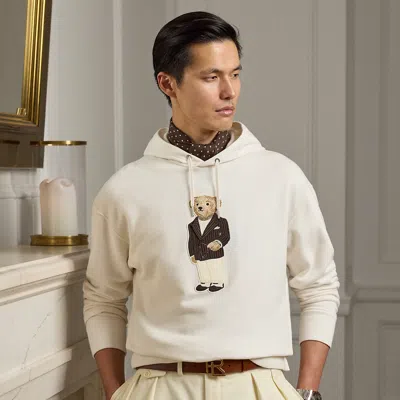 Ralph Lauren Polo Bear Cotton-cashmere Fleece Hoodie In Classic Cream In White