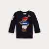 Ralph Lauren Polo Bear Crewneck Sweater In Blue