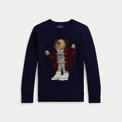 Ralph Lauren Polo Bear Crewneck Sweater In Refined Navy