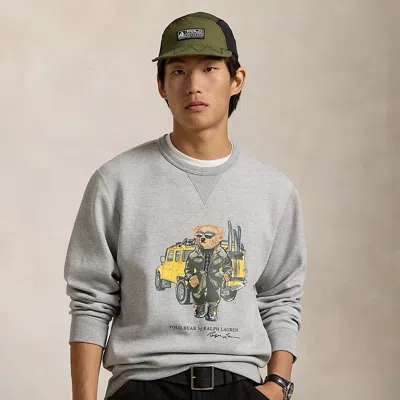 Polo Ralph Lauren Polo Bear Interlock Crewneck Sweatshirt In Grey