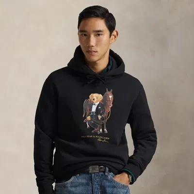 Ralph Lauren Polo Bear Fleece Hoodie In Black