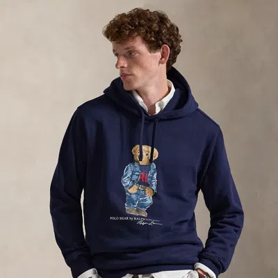 Ralph Lauren Polo Bear Fleece Hoodie In Blue