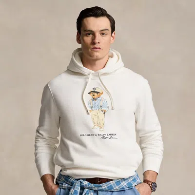 Ralph Lauren Polo Bear Fleece Hoodie In Deckwash White