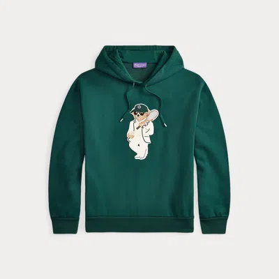 Ralph Lauren Polo Bear Fleece Hoodie In Green