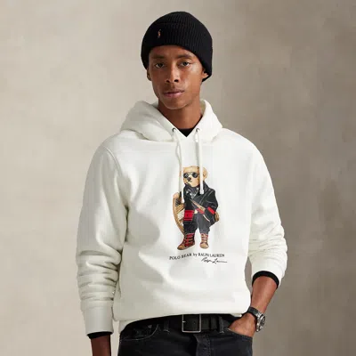 Ralph Lauren Polo Bear Fleece Hoodie In White