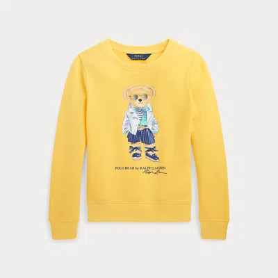 Ralph Lauren Kids' Polo Bear Fleece Pullover In Yellow